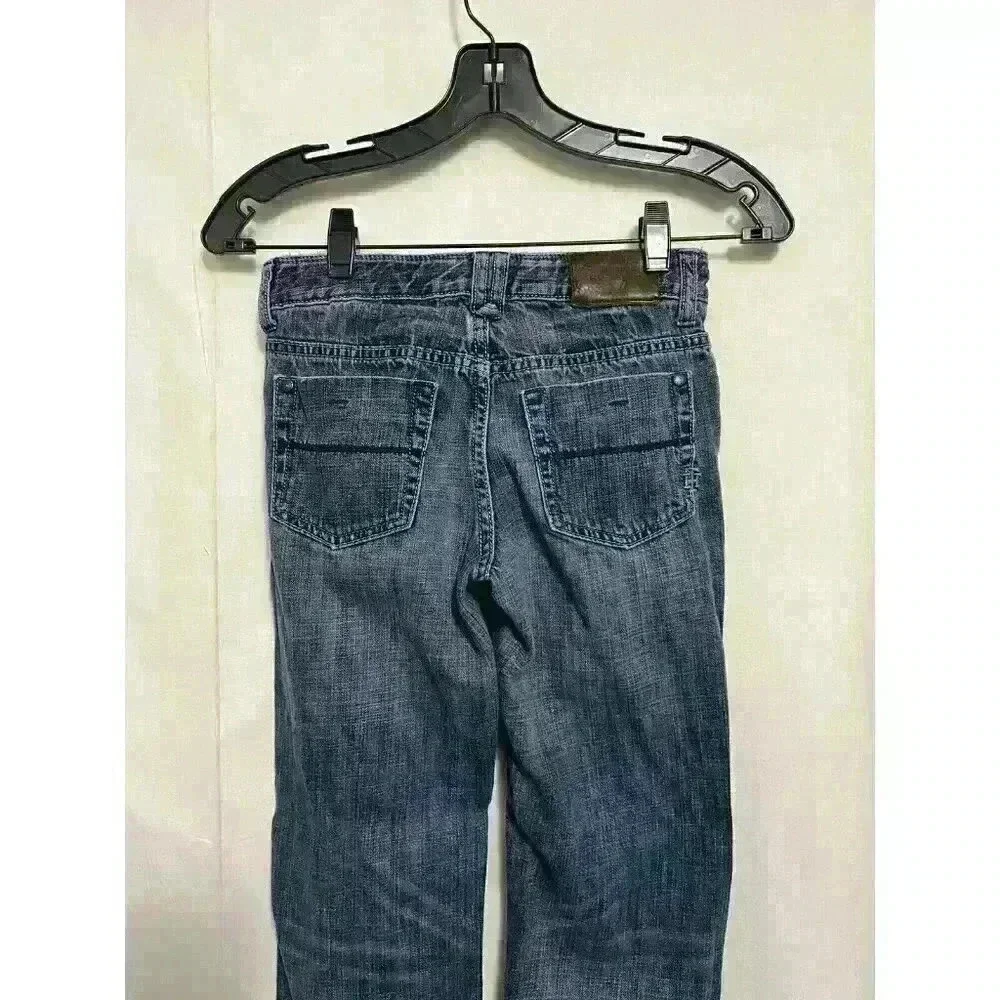 Tommy Hilfiger Boys Sz 10 Reg Adjustable Waistband Straight Leg Dark Denim A0012